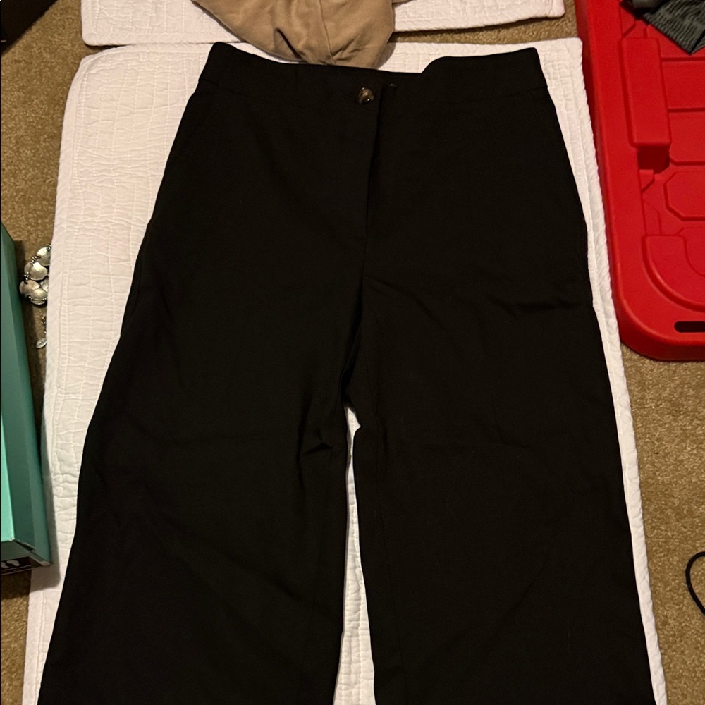 Ann Taylor Factory Black Wide Leg Pants
